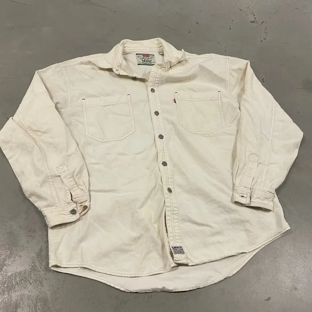 90s distressed Levi’s denim western shirt